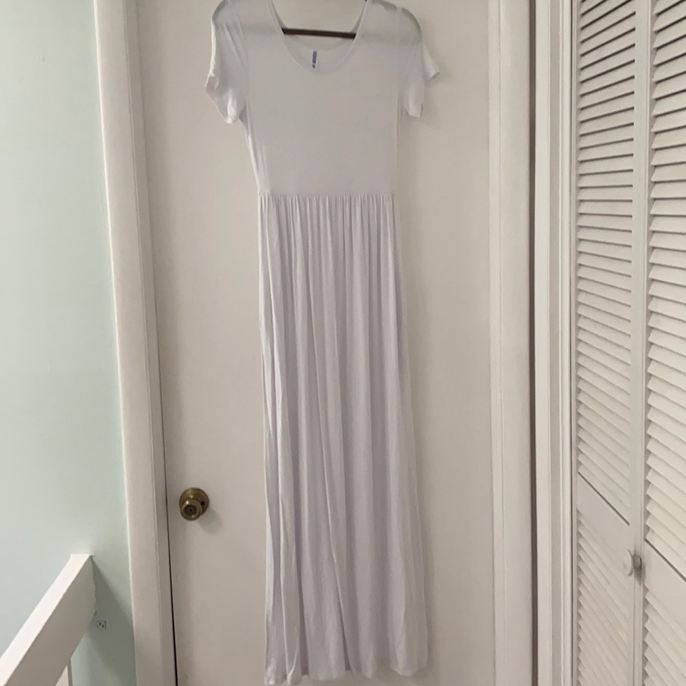 White Jersey Maxi Dress